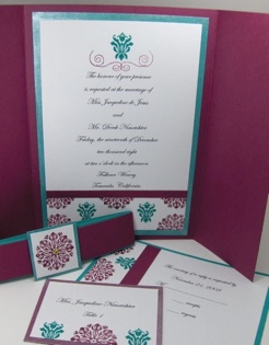 DIY Invitations for Wedding Wednesday (9/16/09) :  wedding diy wedding invitations stampin up Gatefold Charming Wedding Set Open Wb