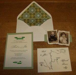 Vintage Inspired Rehearsal Dinner Invites with Baby Pictures!