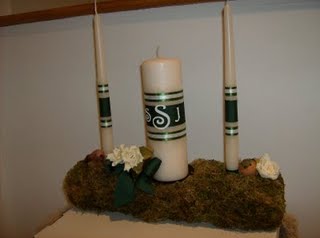 My Mossy DIY Unity Candle