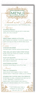 Semi homemade double sided silly menus!