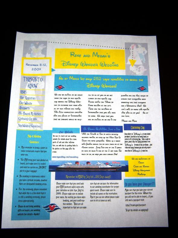 Miss Disneys First Newsletter to the Guests!
