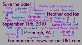 Wordmap Save the Dates